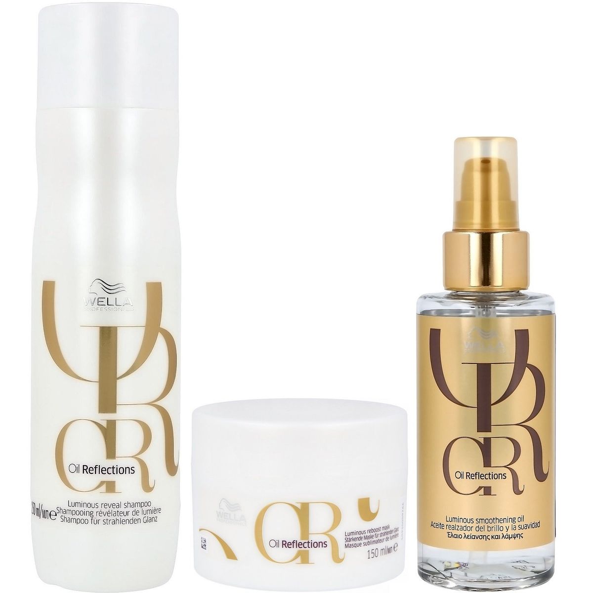 WELLA - Shampoo 250ml + Mascarilla + Aceite Wella Oil Reflections