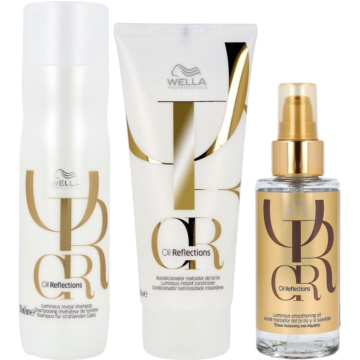 WELLA - Shampoo 250ml + Acondicionador + Aceite Wella Oil Reflections