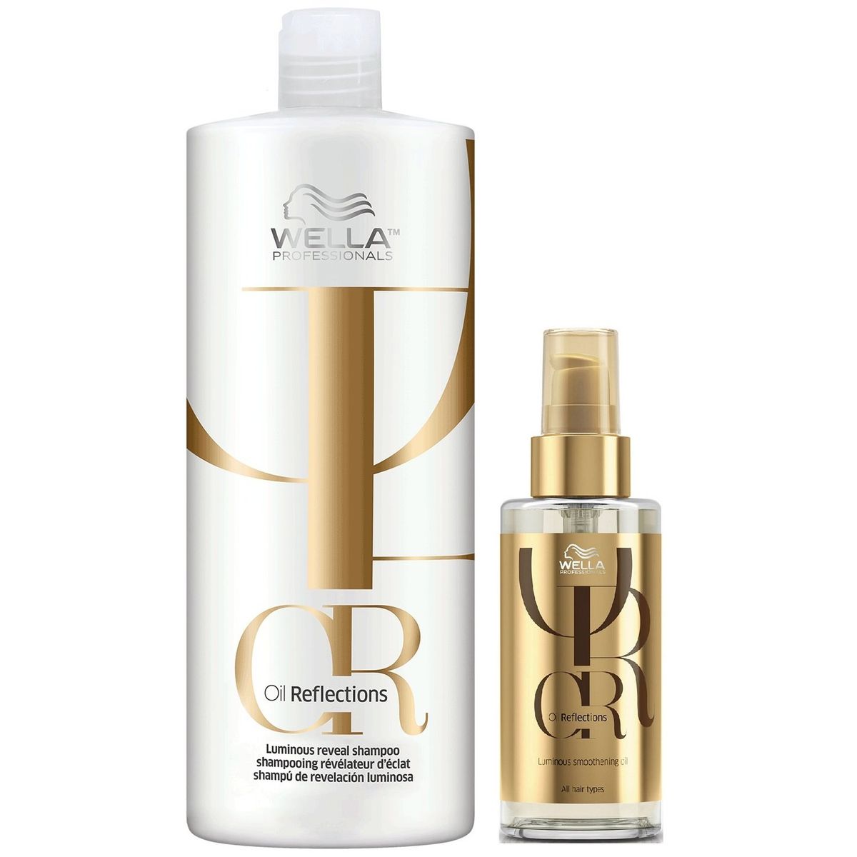 WELLA - Shampoo 1000ml + Aceite 100ml Wella Oil Reflections