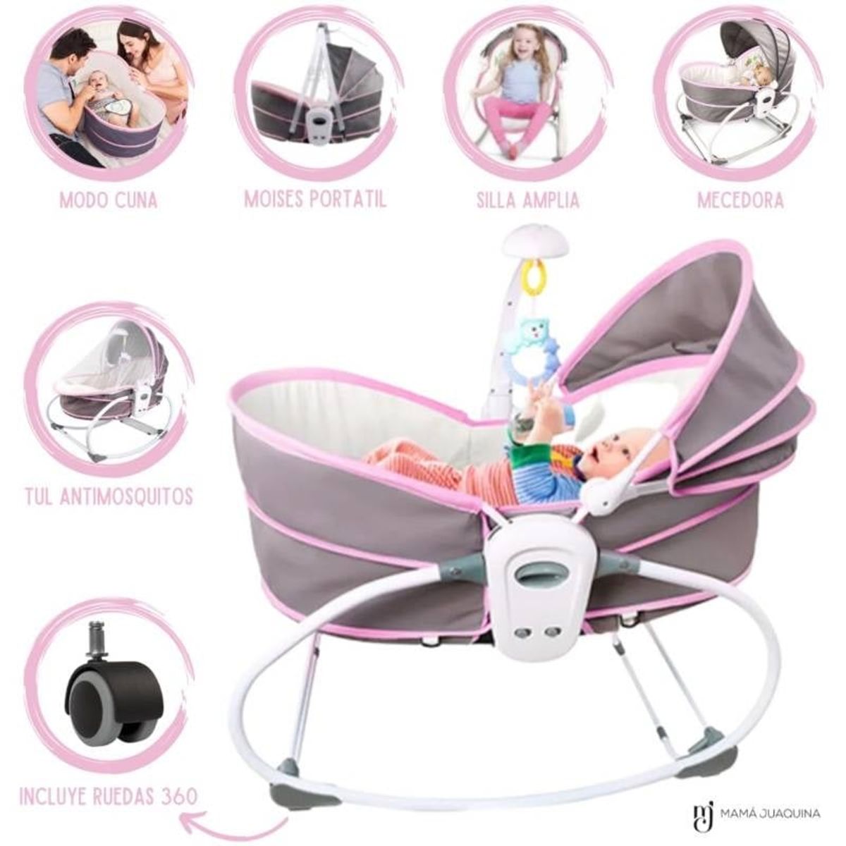 GENERICO - Silla Mecedora Moisés 6 En 1 share icon