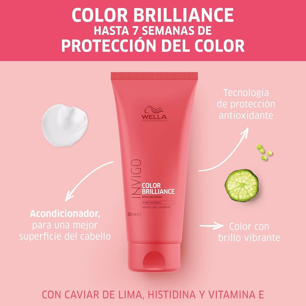 WELLA - Acondicionador para Cabello Teñido Wella Invigo Brilliance 1000ml