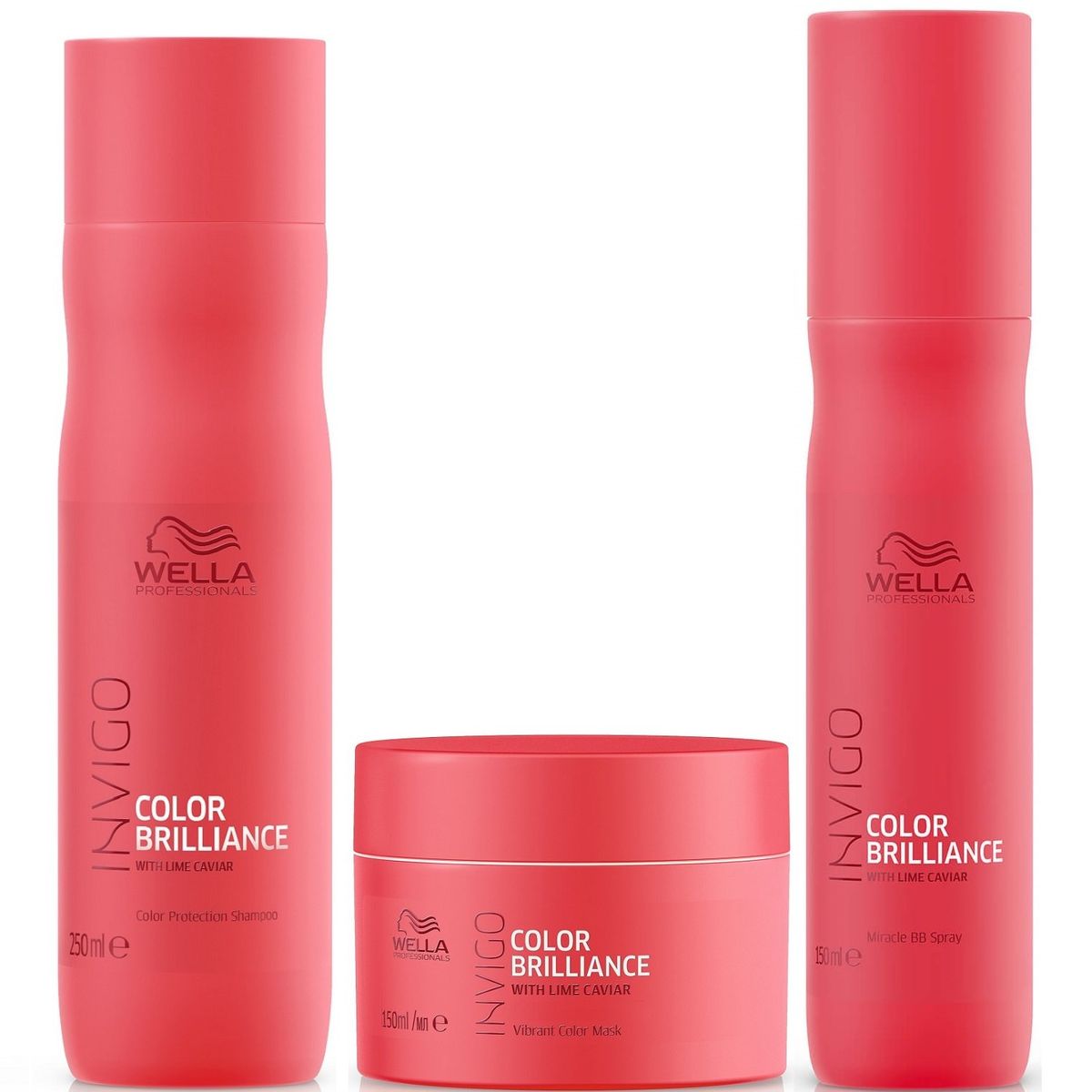 WELLA - Shampoo 250ml + Mascarilla + Spray Wella Invigo Brilliance