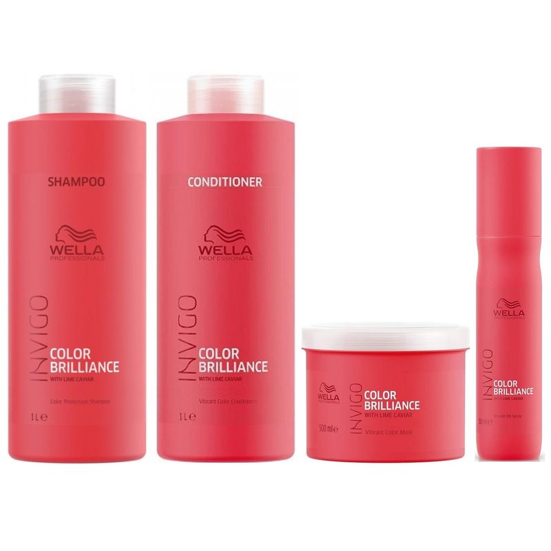 WELLA - Shampoo Lt +Conditioner +Mascarilla +Spray Wella Invigo Brilliance