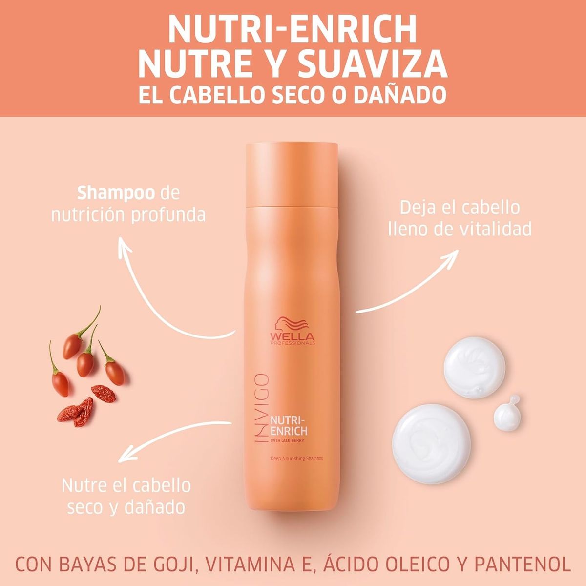 WELLA - Shampoo 250ml + Mascarilla + Bálsamo Wella Invigo Nutri Enrich