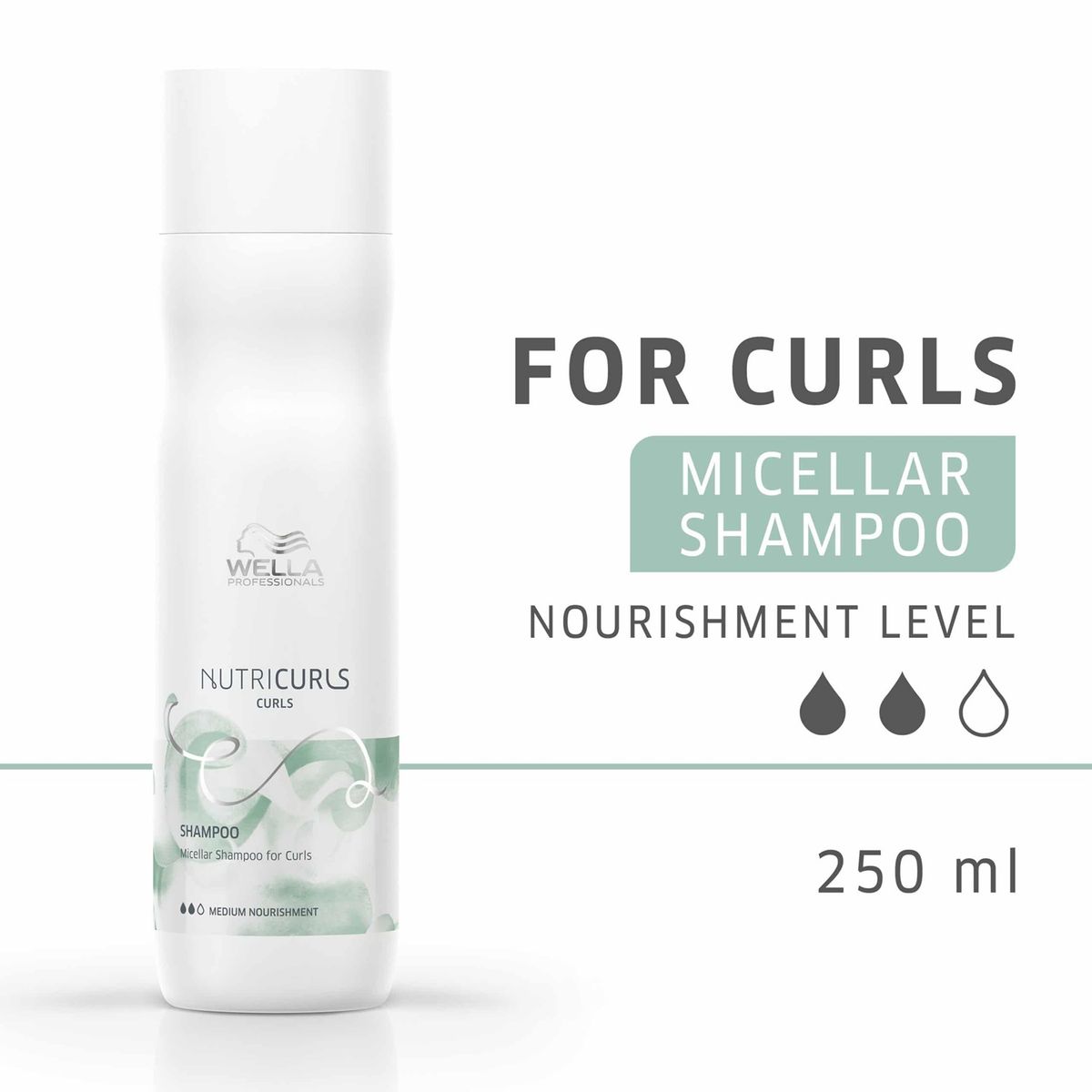 WELLA - Shampoo Micelar para Rizos Wella Nutricurls 250ml