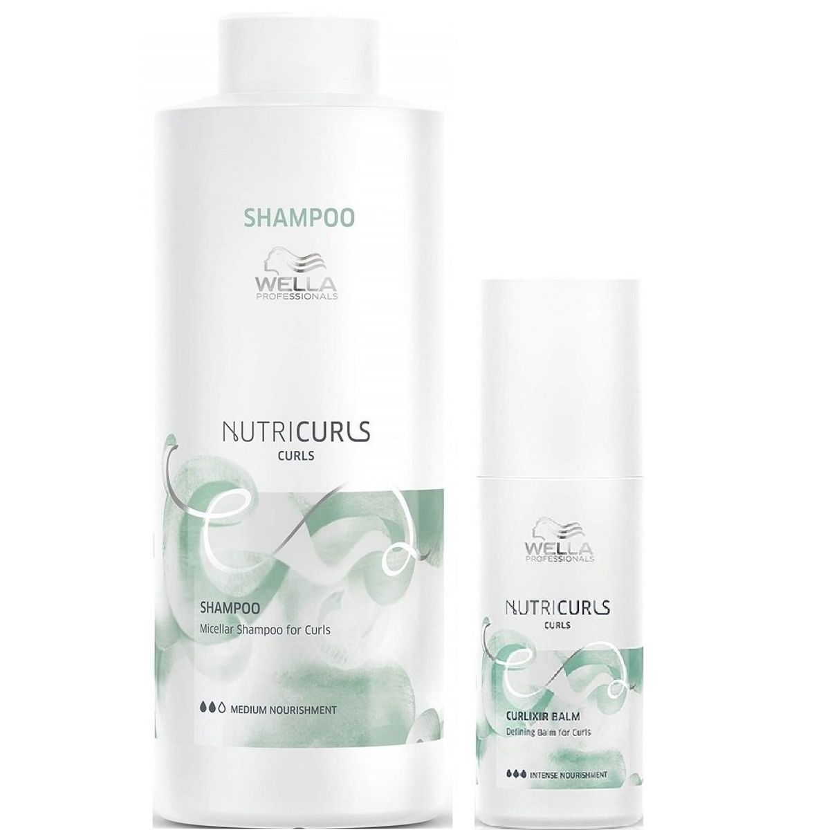 WELLA - Shampoo para Rizos 1000ml + Bálsamo 150ml Wella Nutricurls