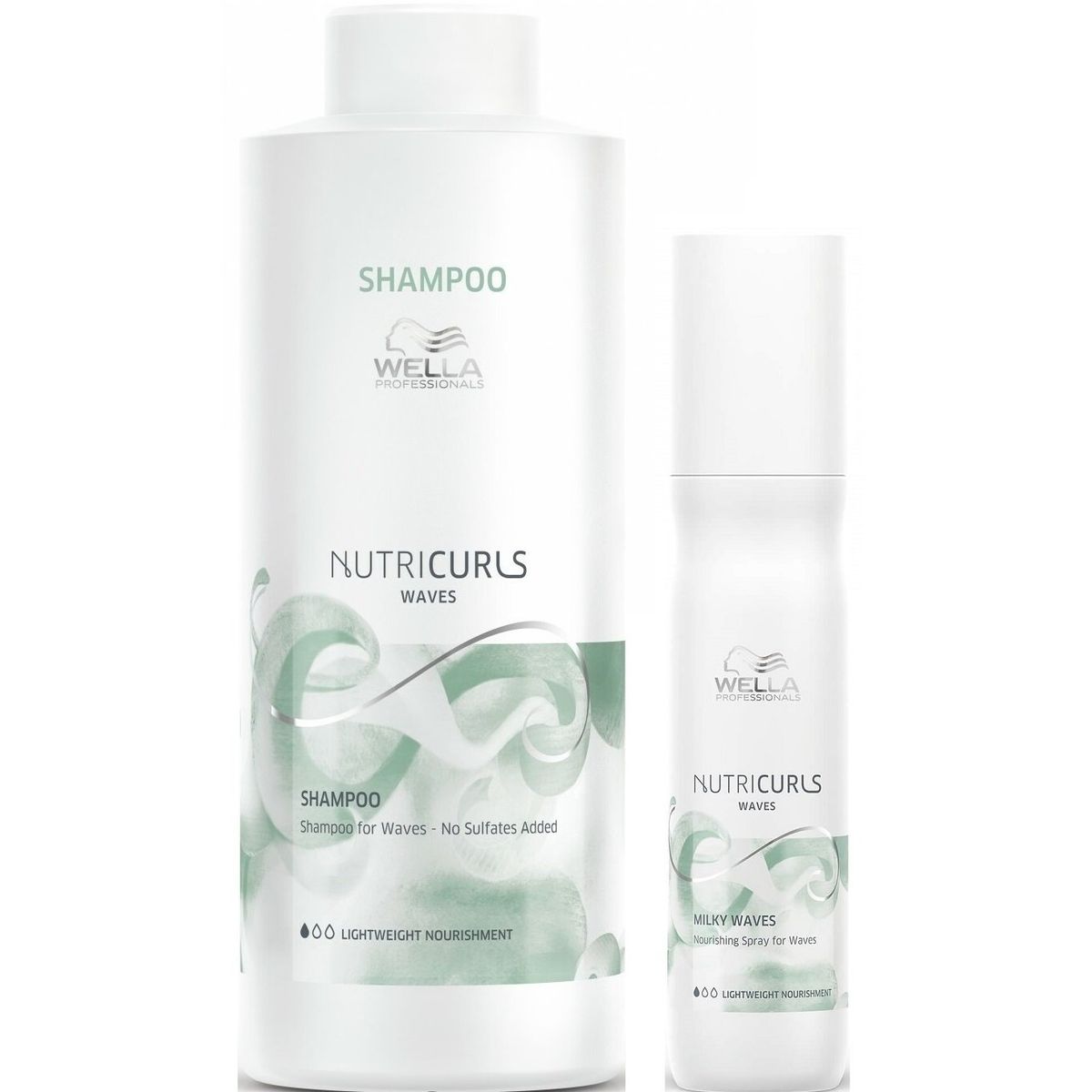 WELLA - Shampoo para Ondas 1000ml + Spray 150ml Wella Nutricurls