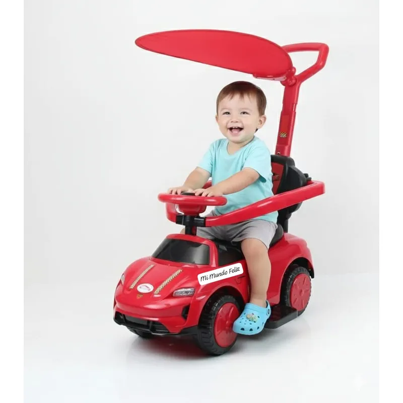 GENERICO - Carrito para Niños Musical con Guiador Rojo Racer