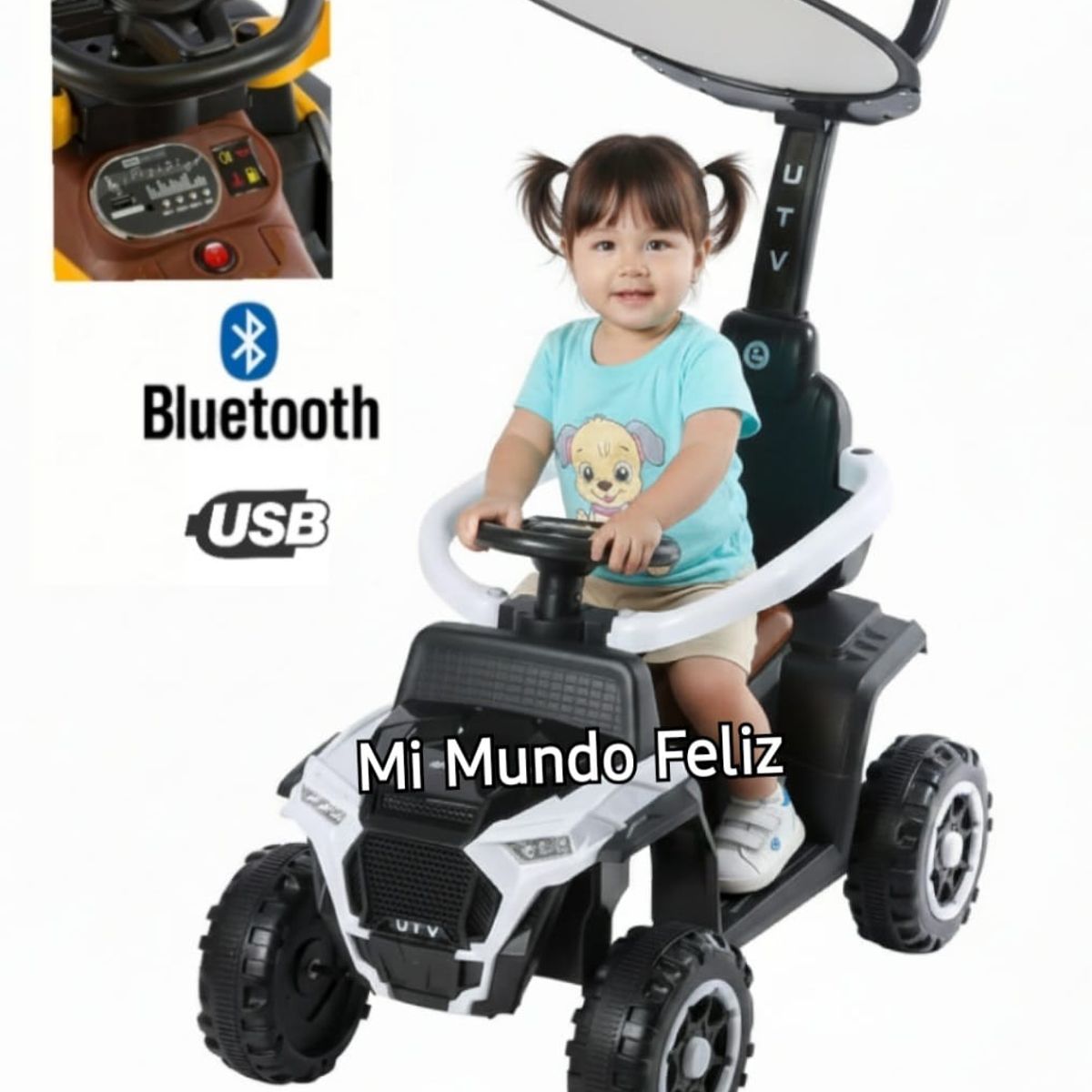 GENERICO - Carrito para Niños Buggie con Guiador Musical Grande