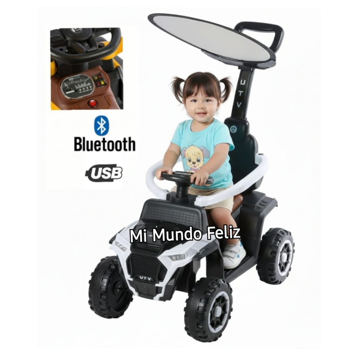 GENERICO - Carrito para Niños Buggie con Guiador Musical Grande