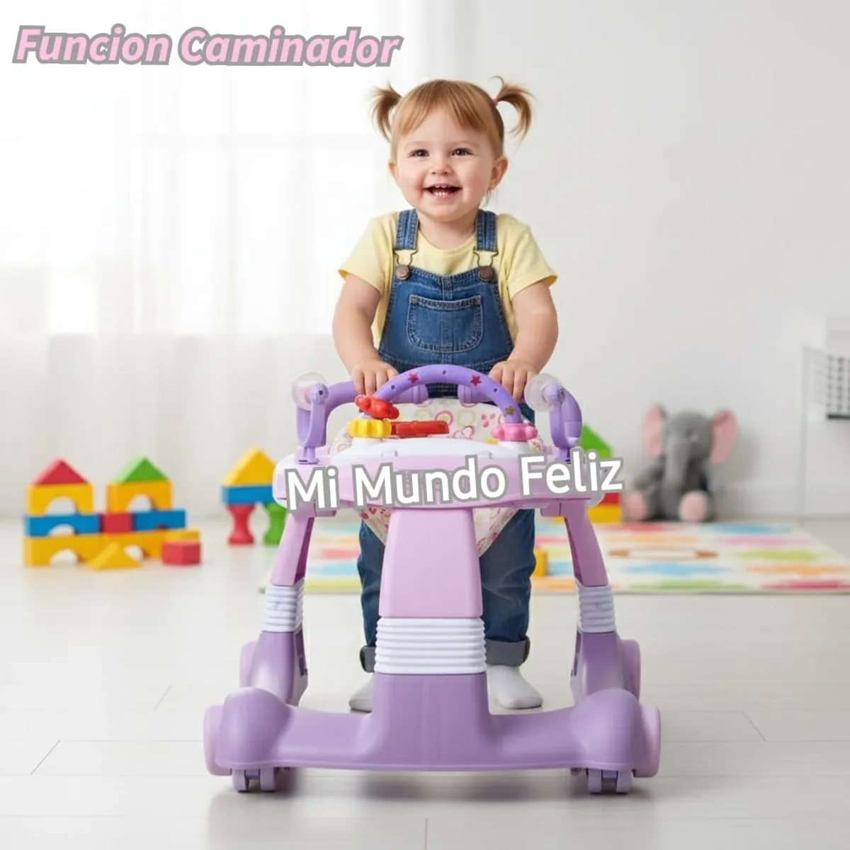 BABY - Andador para bebe con Caminador Musical Lila Pastel