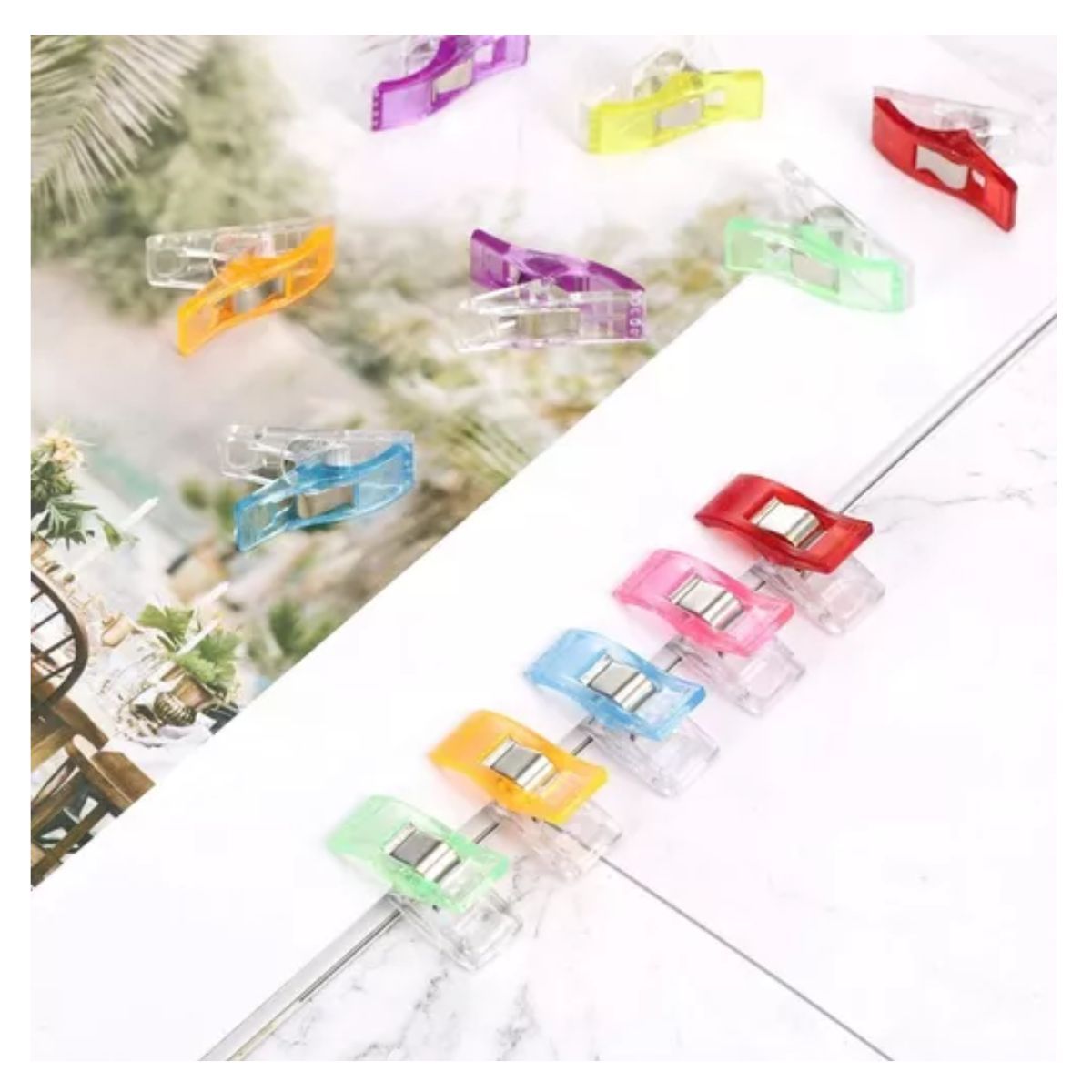 GENERICO - 50 Pinzas Clips De Costura Prensatelas Quilting Ganchos