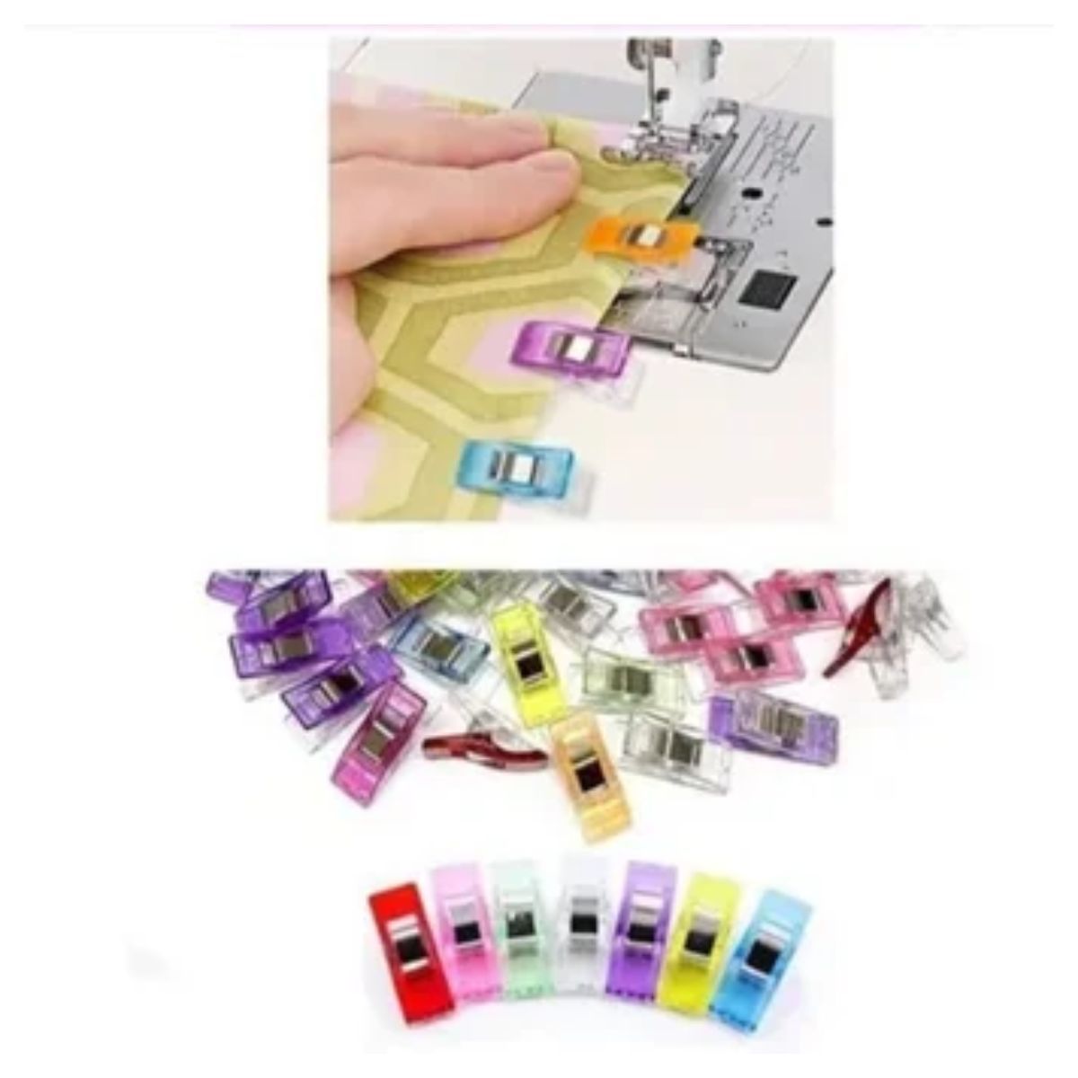 GENERICO - 100 Und Clips De Costura Ganchos Pequeños Agarra Telas