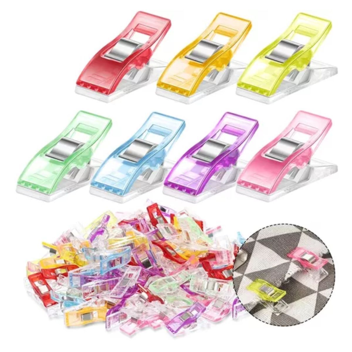 GENERICO - 100 Und Clips De Costura Ganchos Pequeños Agarra Telas