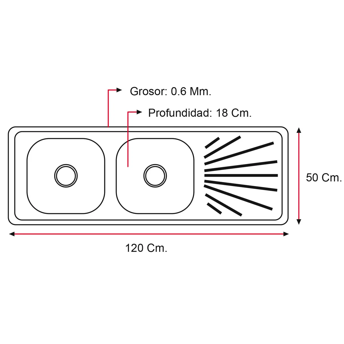 STONE - COMBO DE LAVADERO PRIME STL12050 STONE + LLAVE A LA PARED LAURENT STW-03 STONE