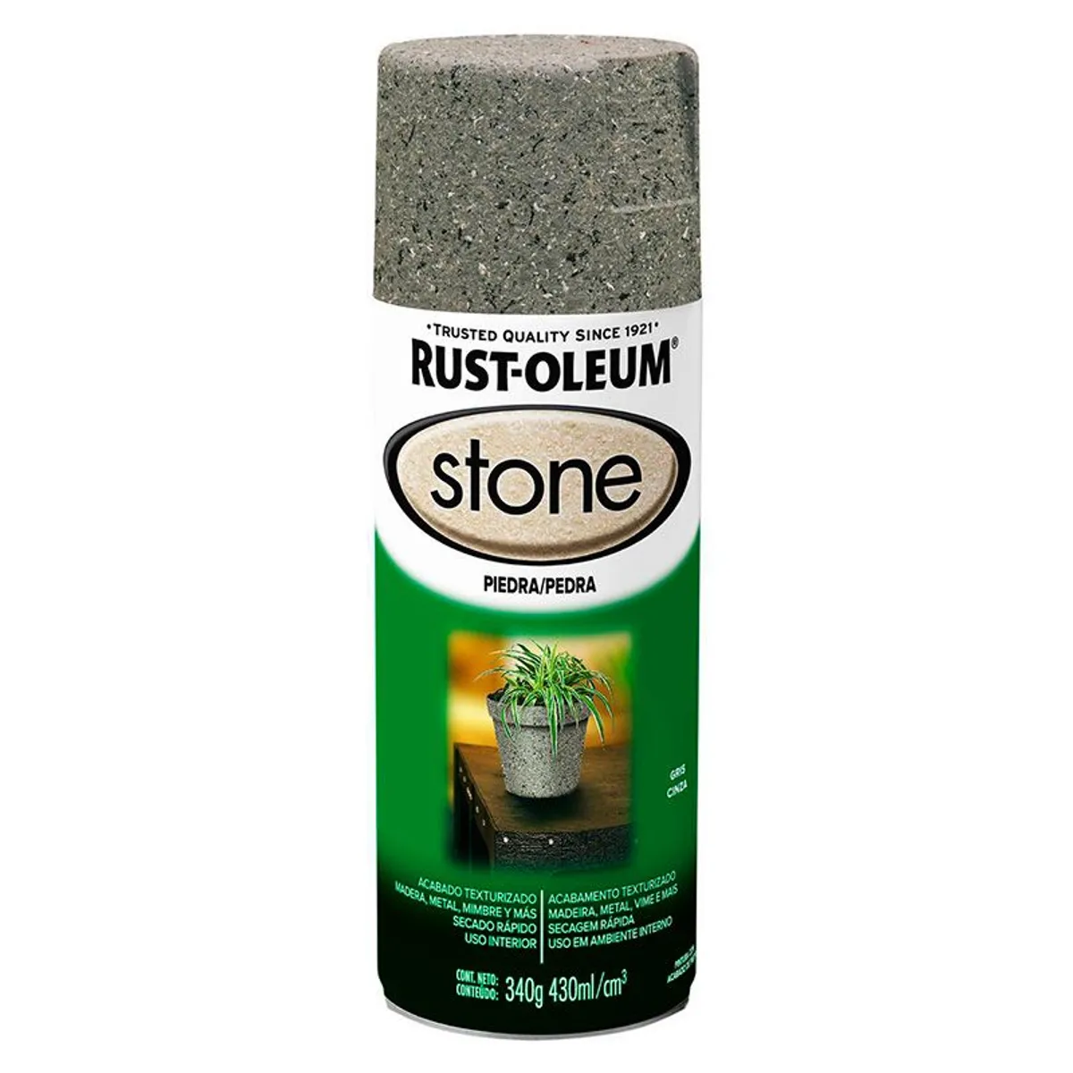 RUST OLEUM - AEROSOL RUST-OLEUM STONE ACABADO PIEDRA GRIS 340 gr