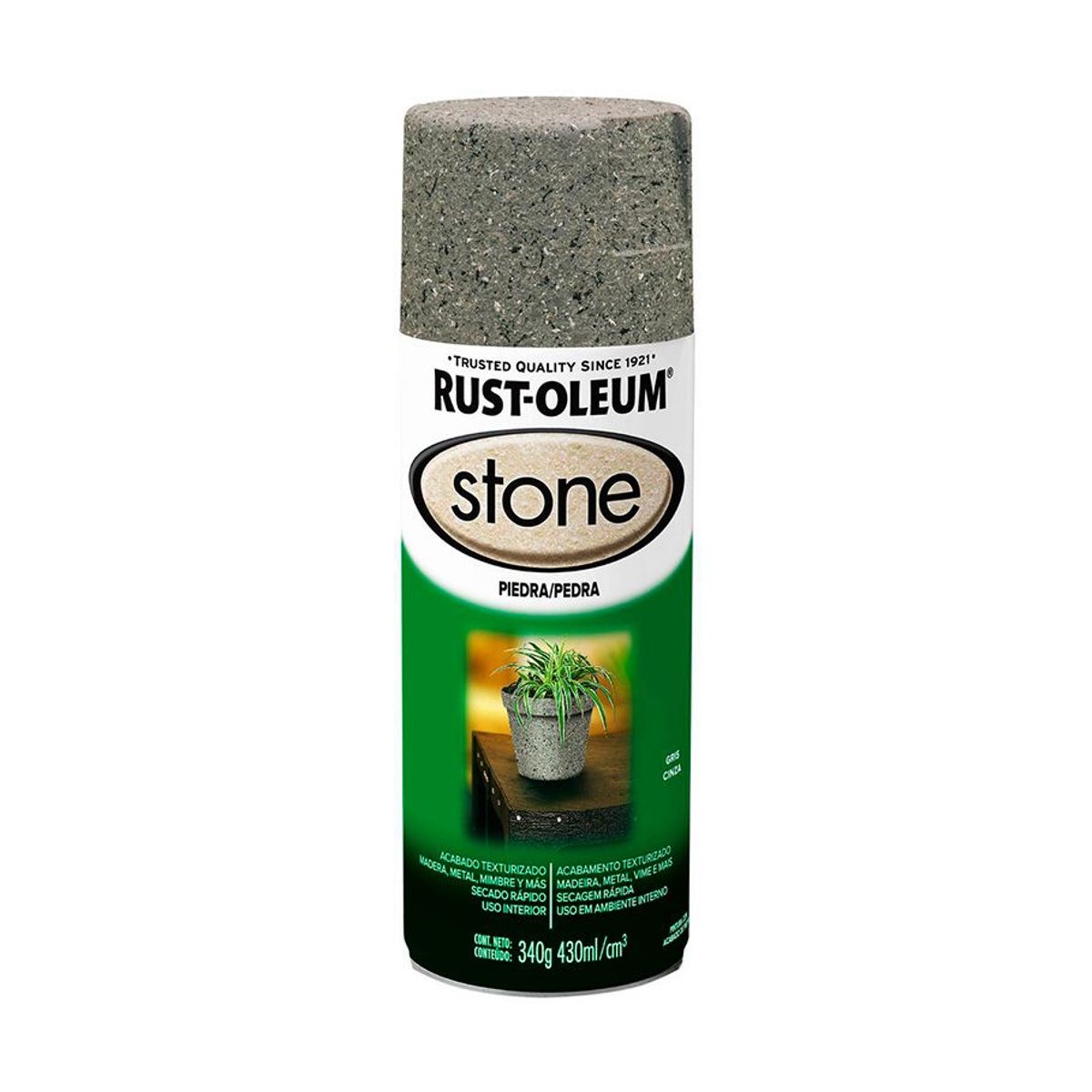 RUST OLEUM - AEROSOL RUST-OLEUM STONE ACABADO PIEDRA GRIS 340 gr