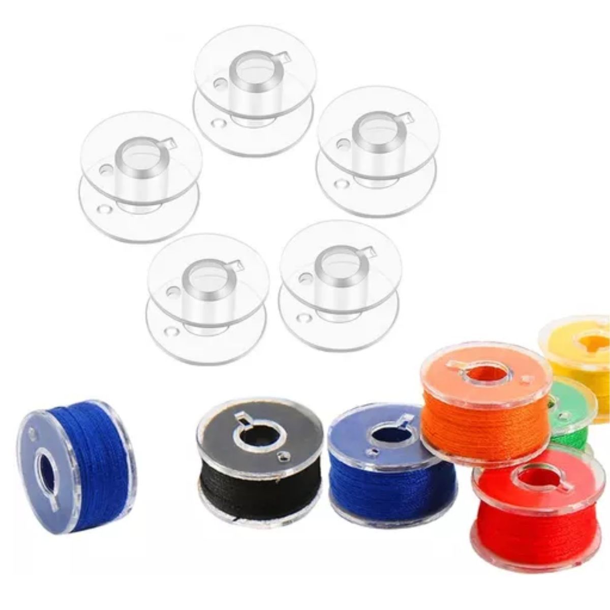 GENERICO - 100 Unds Carretel Bobinas De Plástico Para Máquina De Coser