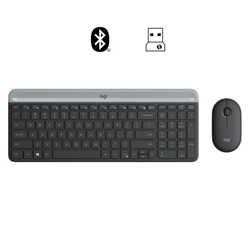 LOGITECH - KIT TECLADO Y MOUSE LOGITECH MK470 INALÁMBRICO SLIM NEGRO 920-009266