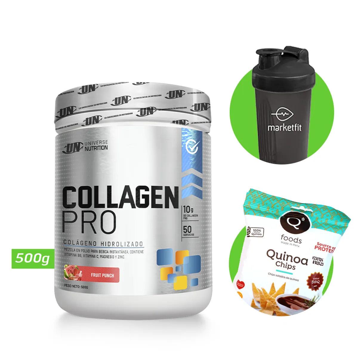 UNIVERSE NUTRITION - Collagen pro 500gr colágeno un fruit punch + regalos