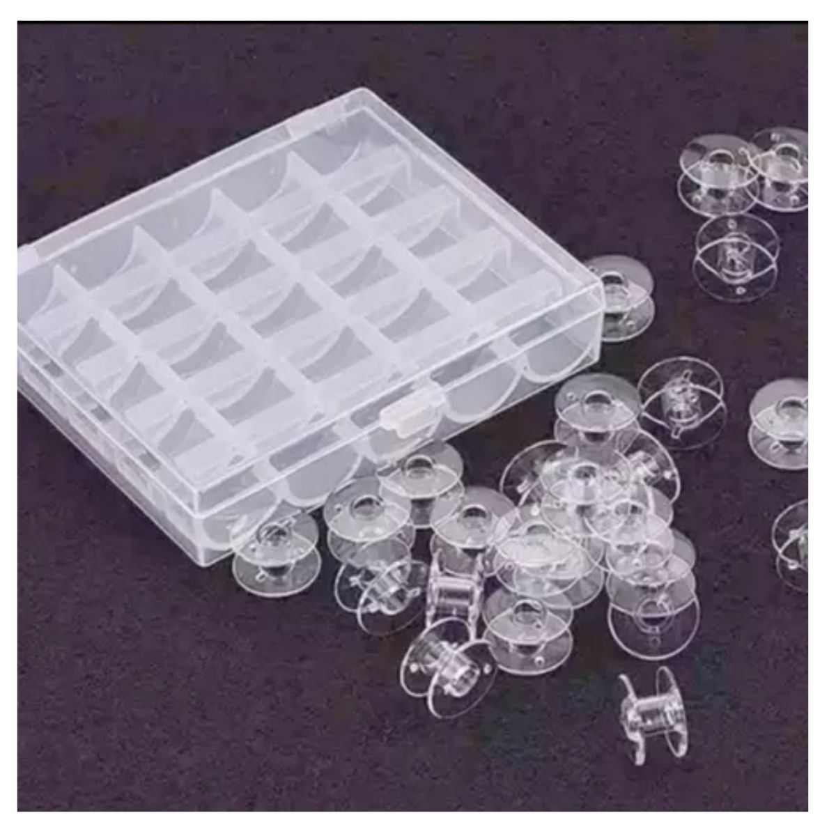 GENERICO - Estuche Con 25 Carretes Hilos Pmaquinas De Coser Domestica