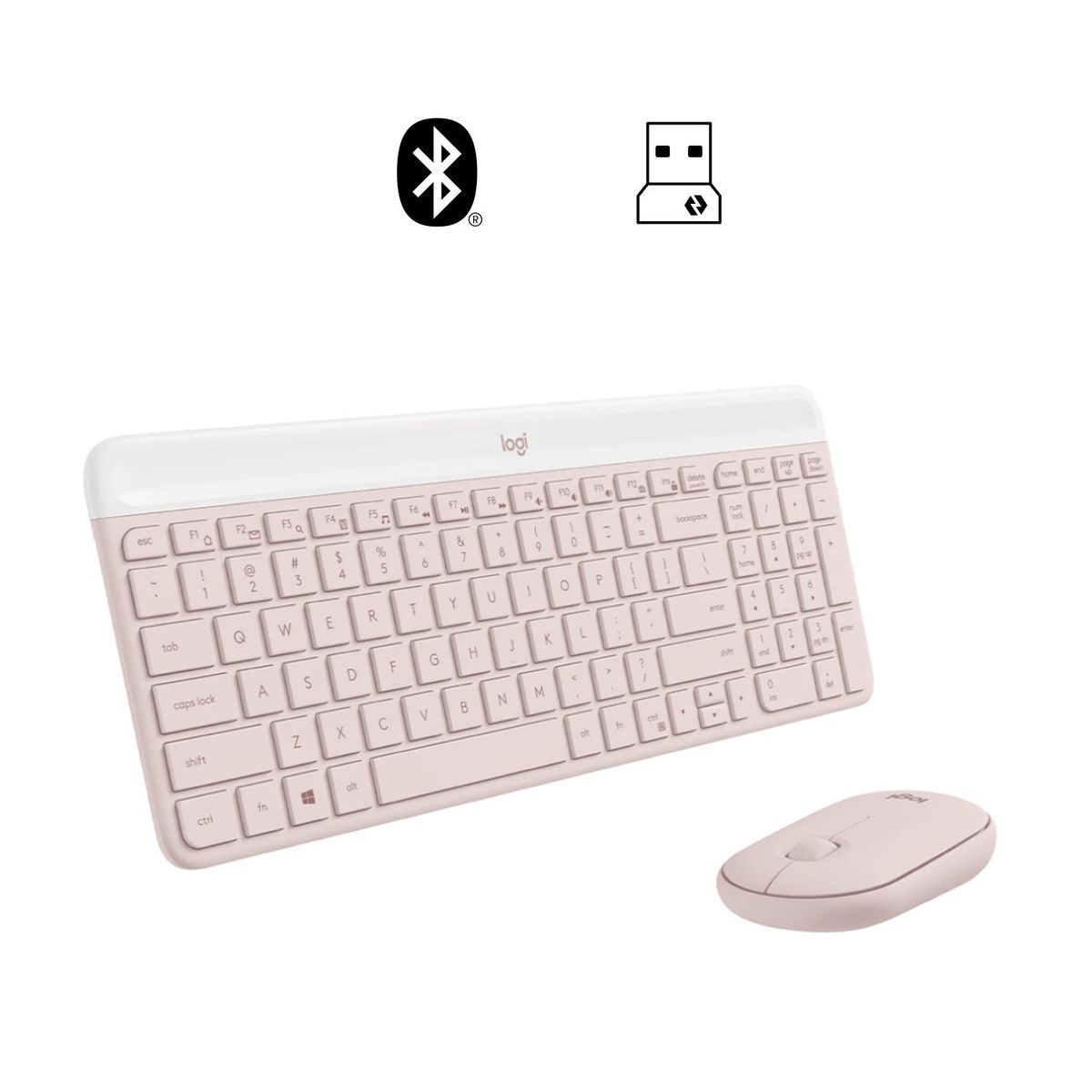 LOGITECH - KIT TECLADO Y MOUSE LOGITECH MK470 INALÁMBRICO SLIM ROSE 920-011312