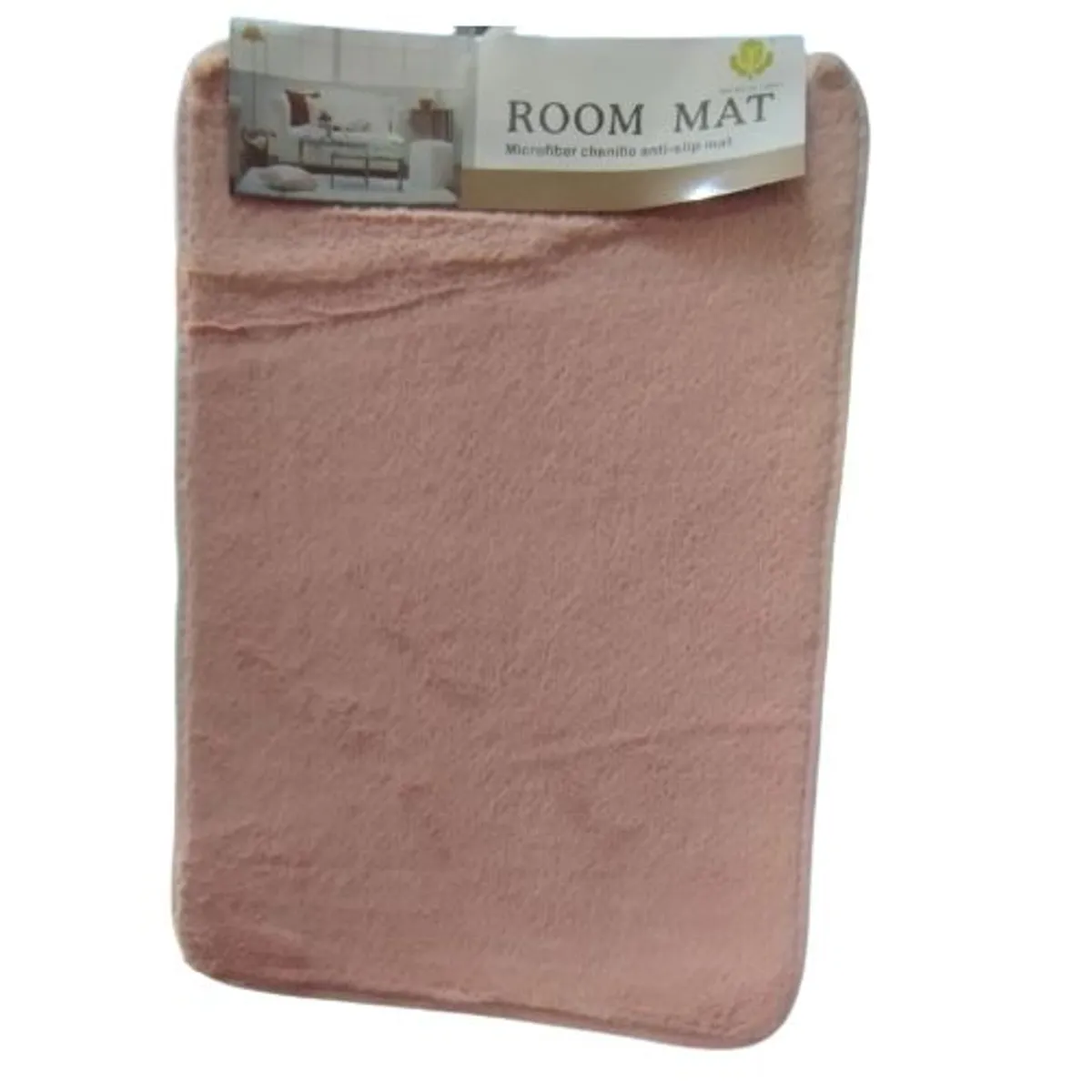 GENERICO - Alfombra piso para dormitorio baño sala rosado claro 50 x 80 cm