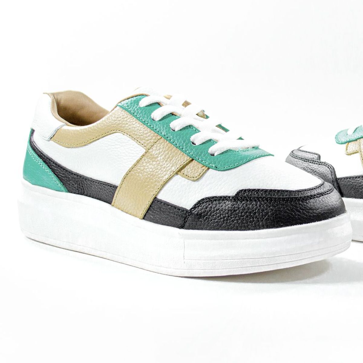 GLINT - Zapatillas urbanas de cuero mujer 48005