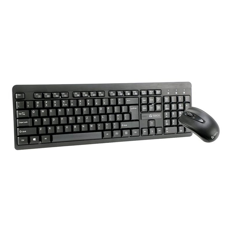 TEROS - Teclado combo inalámbrico  mouse te4061n 24ghz receptor nano usb