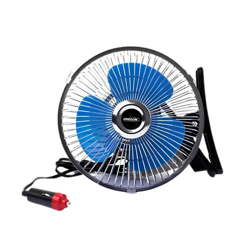 OREGON - Ventilador Giratorio Auto 6 PuLG 24v Gancho Cigarrera