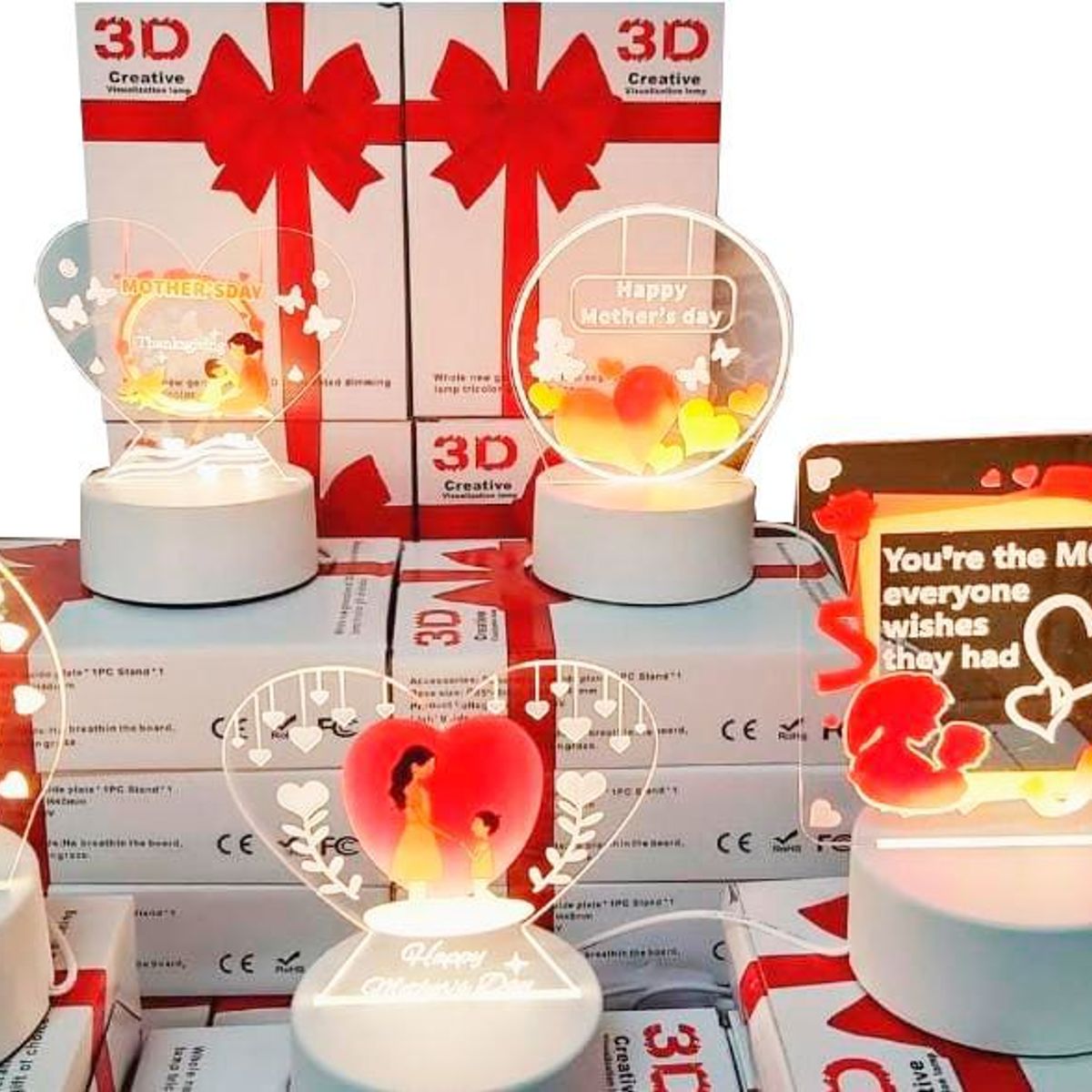GENERICO - Lámpara LED  acrílico 3D regalo para el día de la madre - Mother