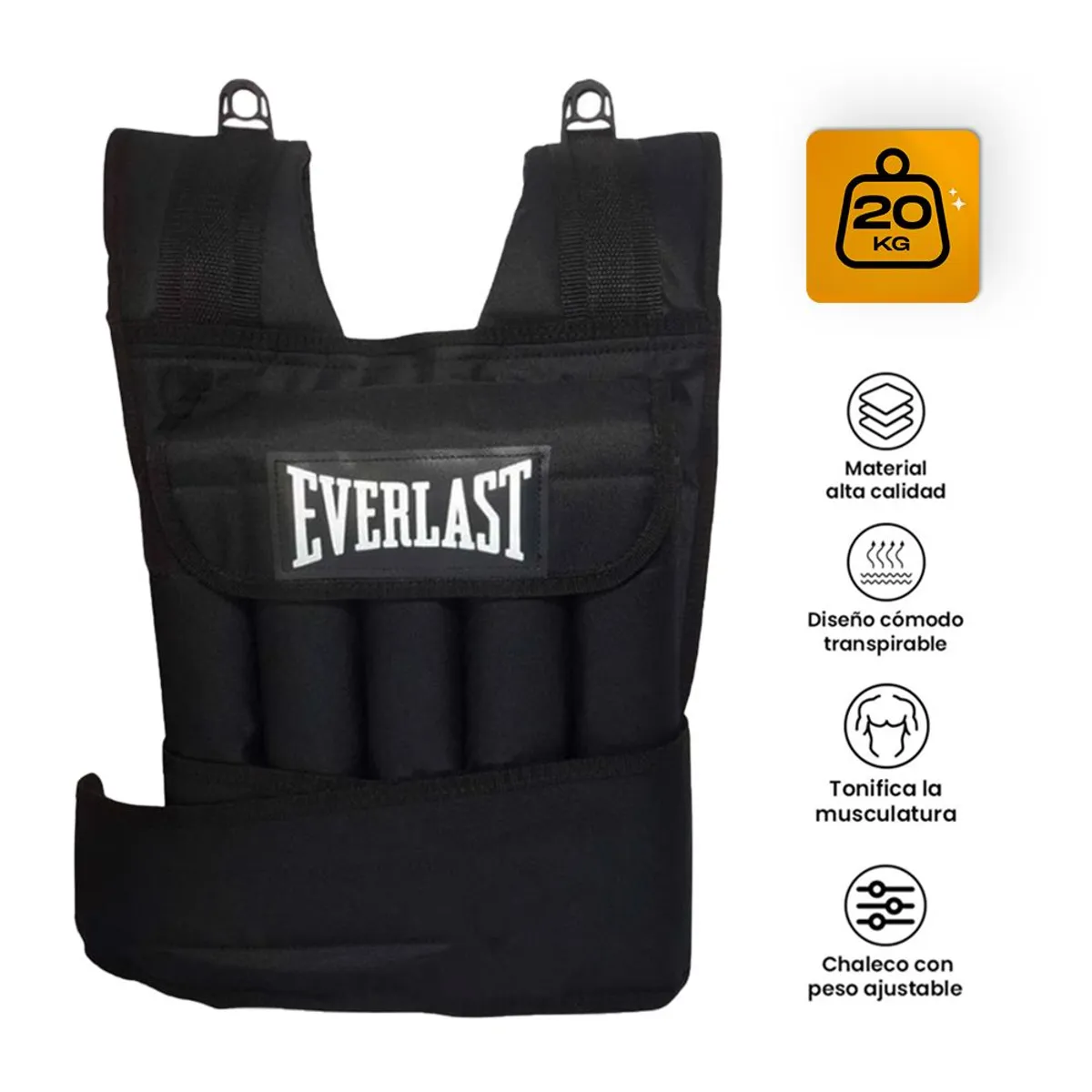 HOLGU - Chaleco 20kg Camuflado Crossfit Gym