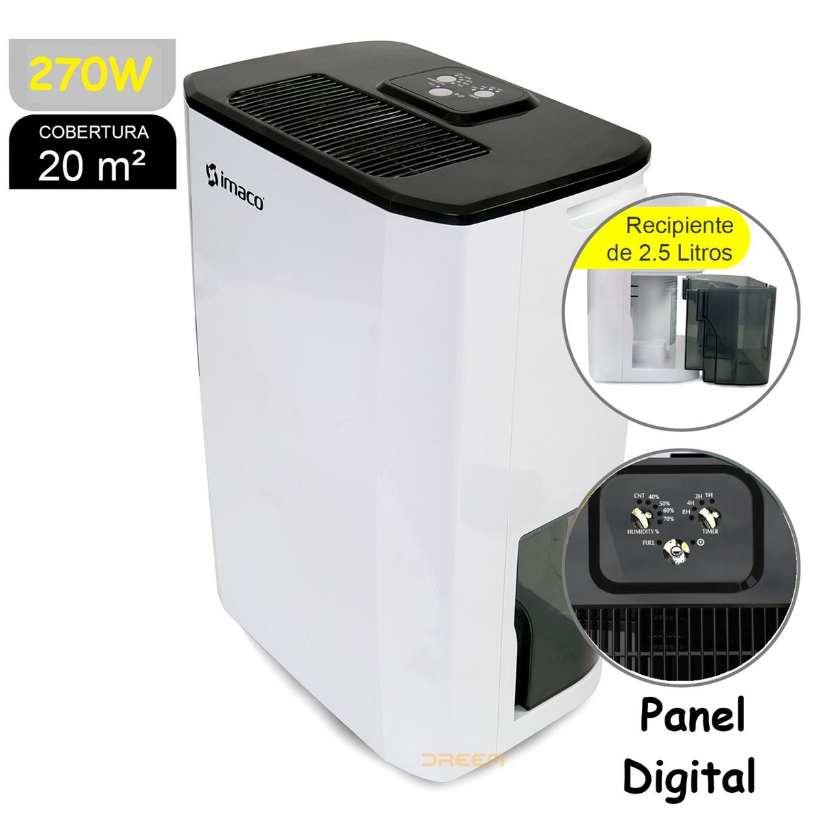 IMACO - Deshumedecedor DHE1002 IMACO 25L