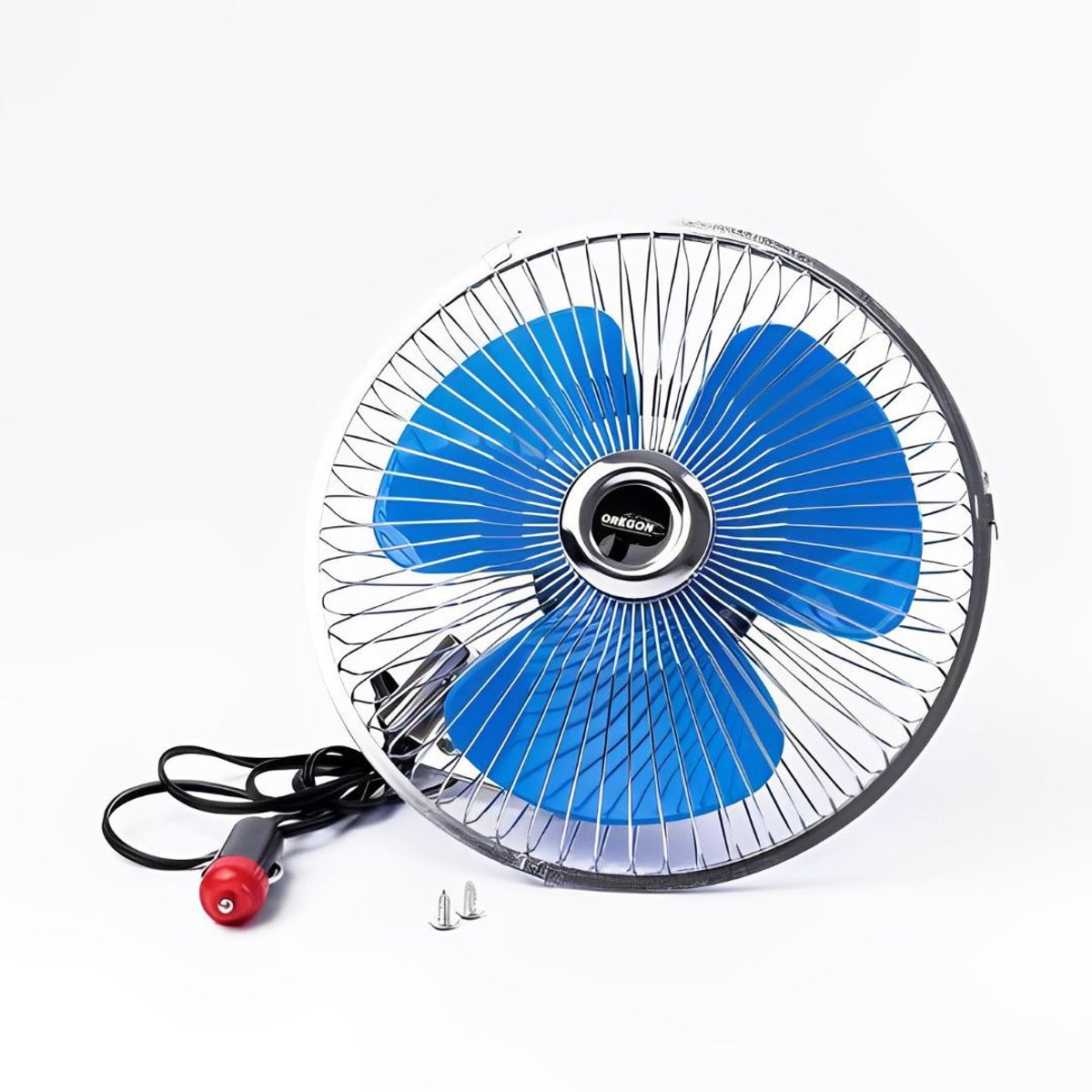 OREGON - Ventilador Giratorio Auto 8 PuLG 12v Gancho Cigarrera