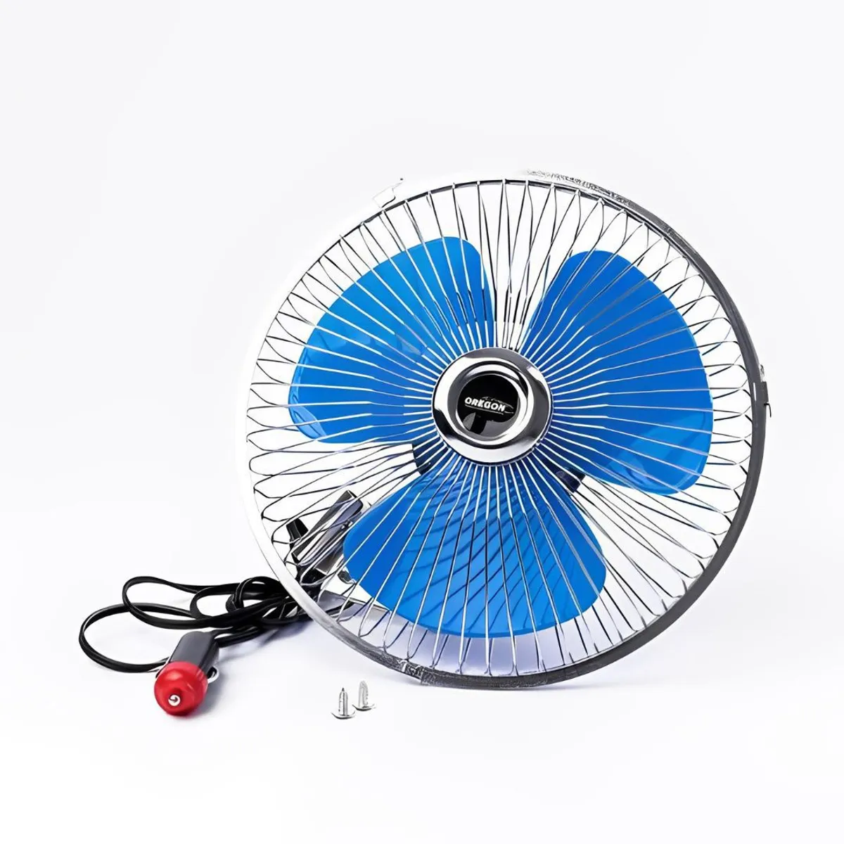 OREGON - Ventilador Giratorio Auto 8 PuLG 12v Gancho Cigarrera