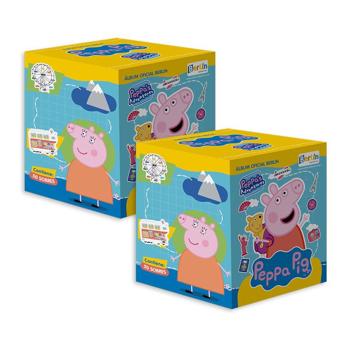 EDITORIAL BERLIN - Peppa Pig, 2 Cajitas (100 Sobres)