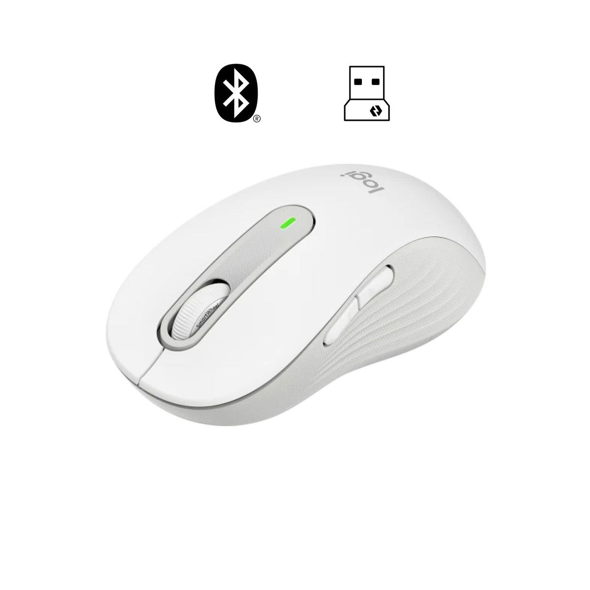 LOGITECH - MOUSE LOGITECH SIGNATURE M650 SILENT LARGE INALÁMBRICO  BLUETOOTH BLANCO 910-006233