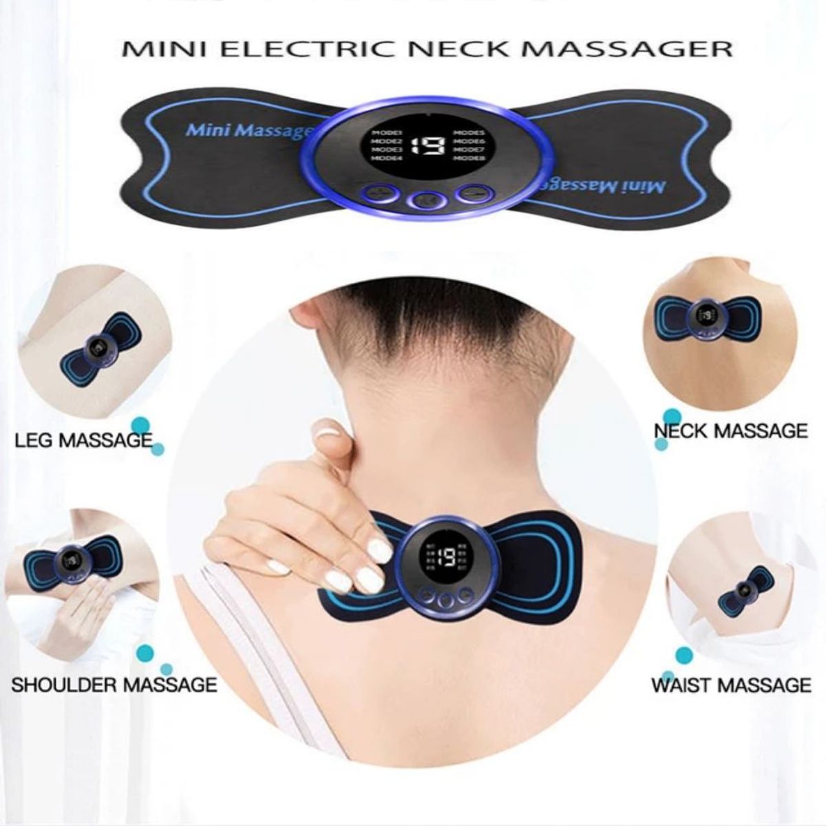 GENERICO - Masajeador Eléctrico para Cuello y Espalda Estimulador Muscular