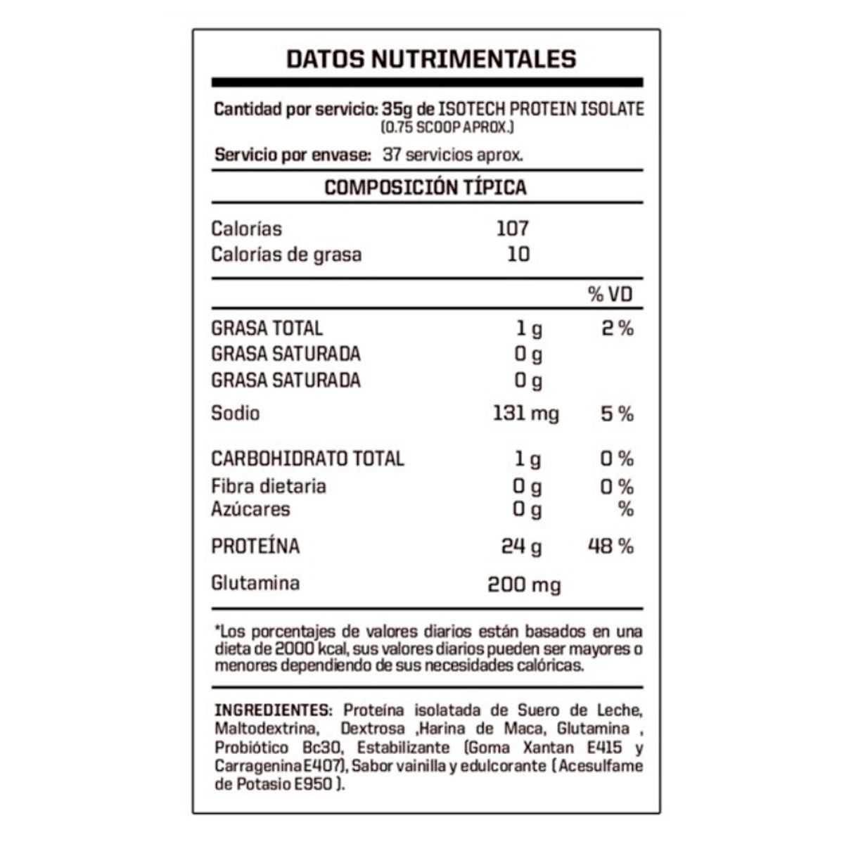 ENERGY NUTRITION - Isotech 1.3 kg Vainilla