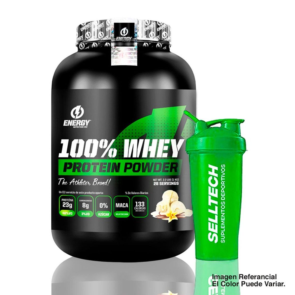 ENERGY NUTRITION - Proteína Energy Nutrition 100% Whey 1kg Vainilla