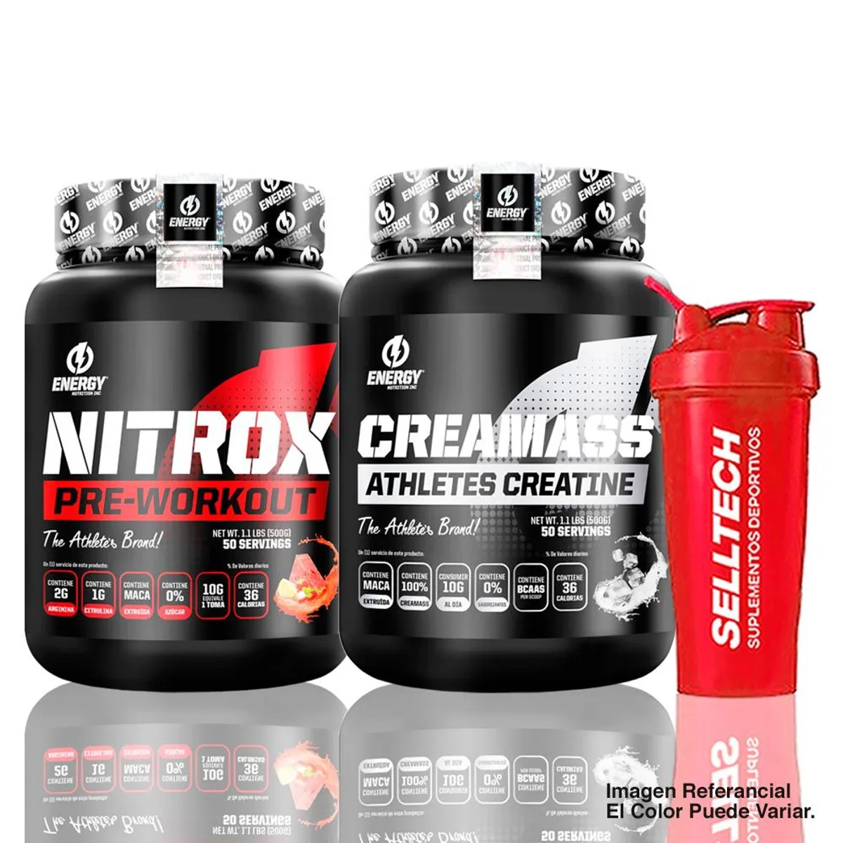 ENERGY NUTRITION - Creatina Creamass 500gr + Nitrox 500gr Fruit