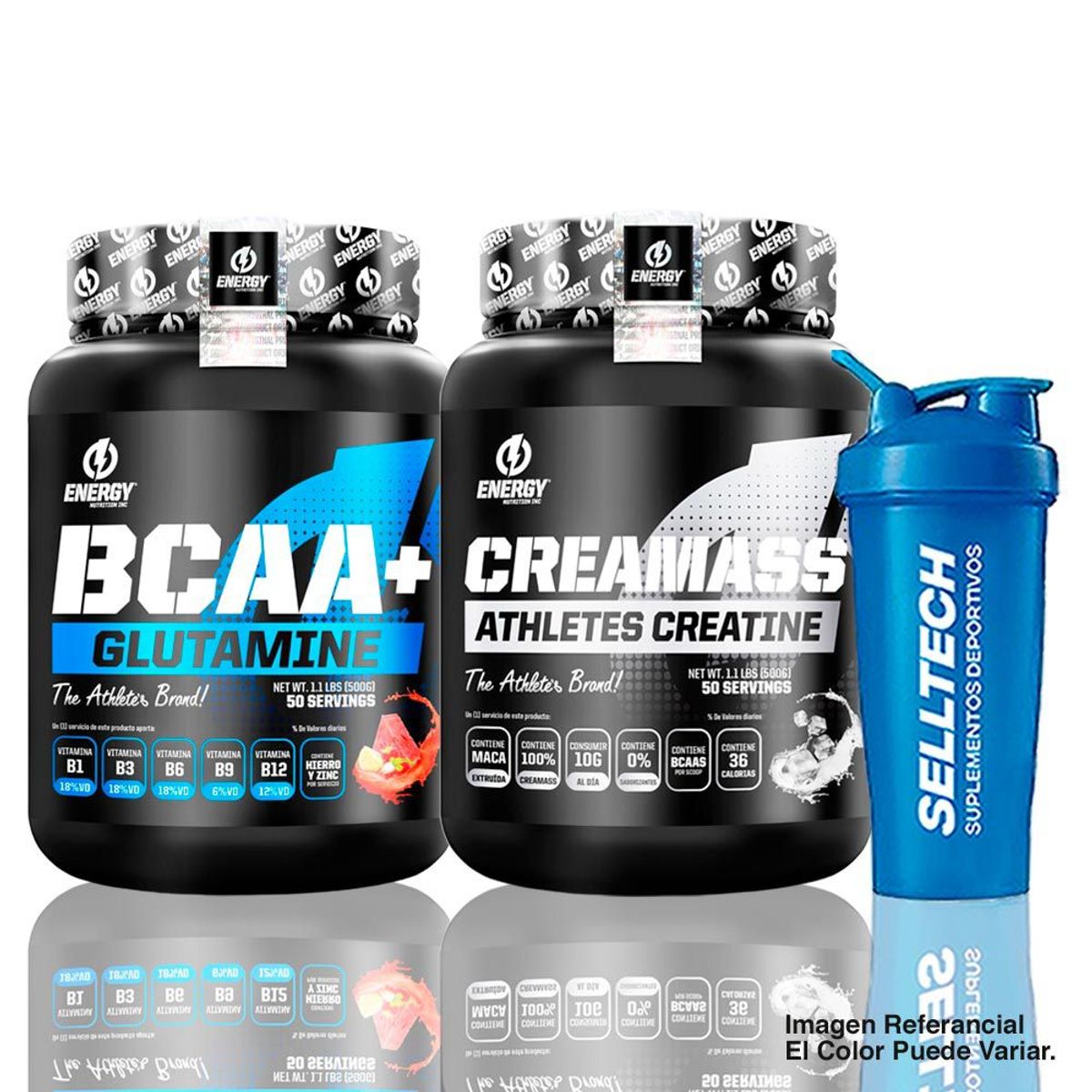 ENERGY NUTRITION - Creatina 500gr + BcaaGlutamine 500g Fruit