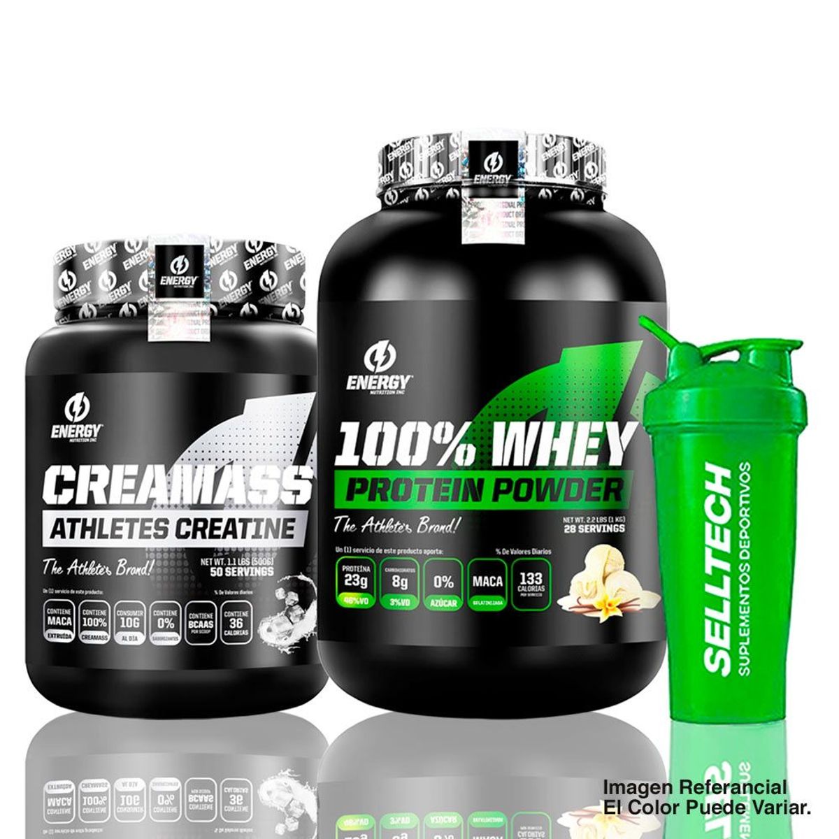 ENERGY NUTRITION - Proteína Whey 1kg Vainilla + Creatina 500gr