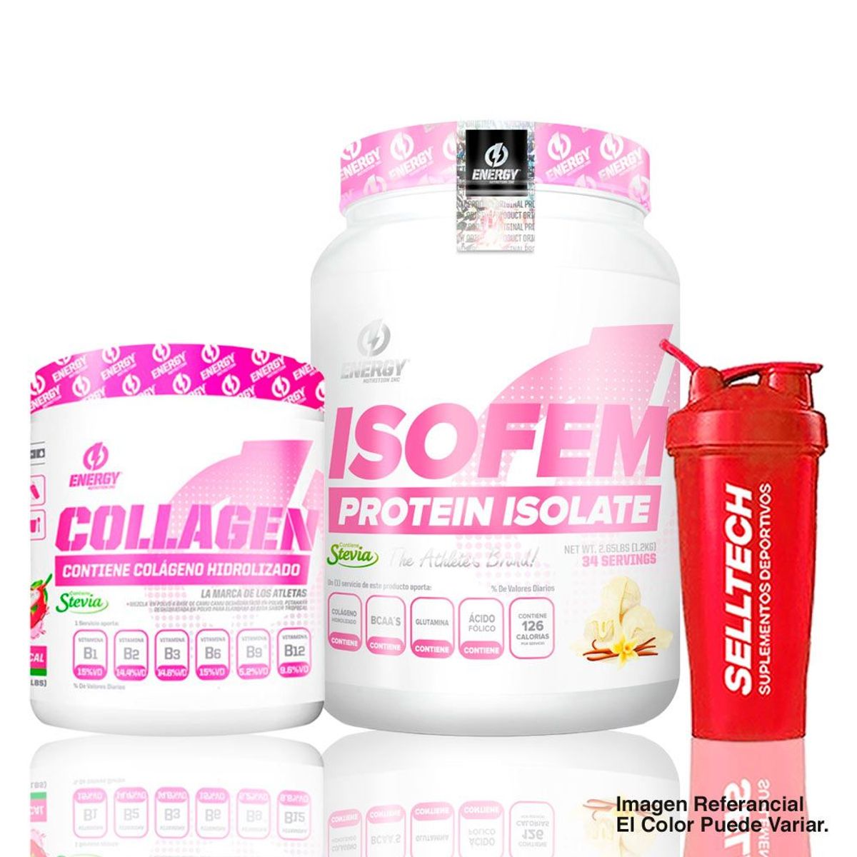 ENERGY NUTRITION - Pack Enery Nutrition Isofem 1.2 kg VainillaColágeno 500gr