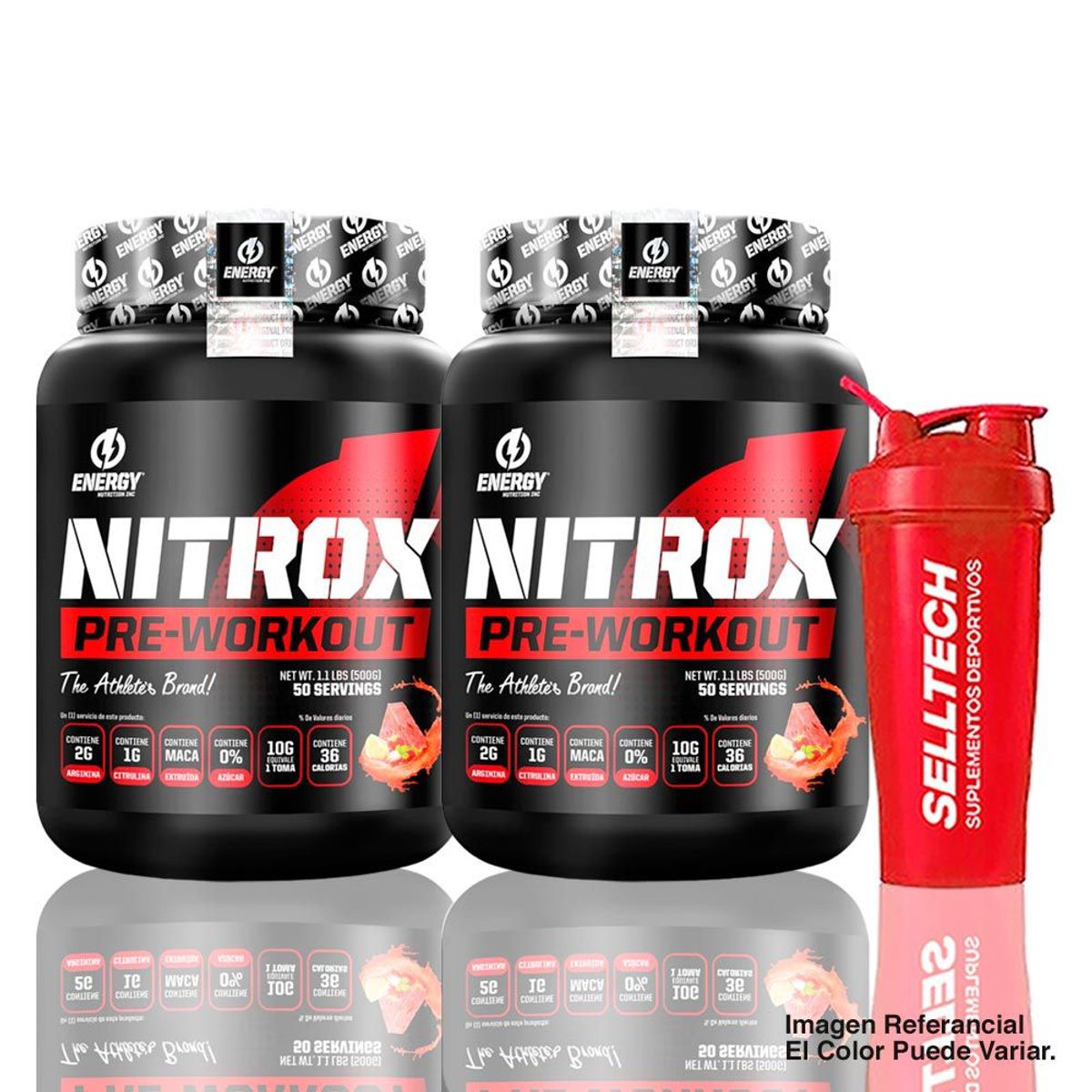 ENERGY NUTRITION - Pack Energy Nutrition Pre Entreno Nitrox 500gr Citrus PunchX2
