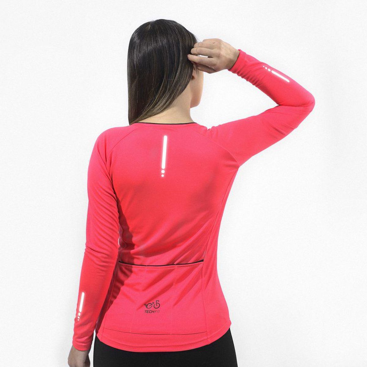 GENERICO - Polo para ciclista mujer rosado