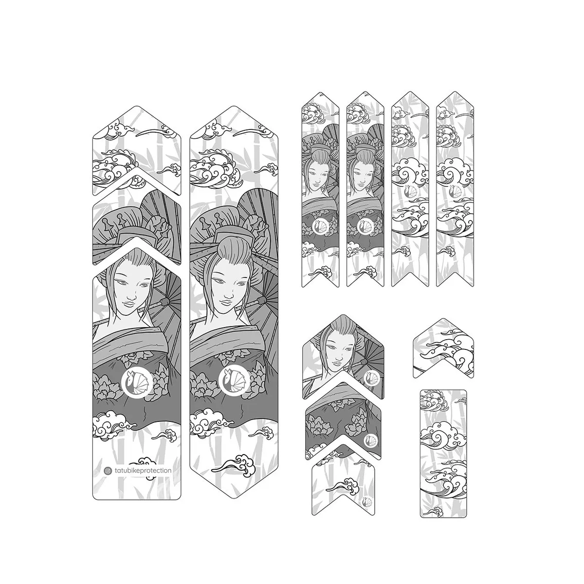 GENERICO - Protector de cuadro Tatú Bike Oriental 13 pzs