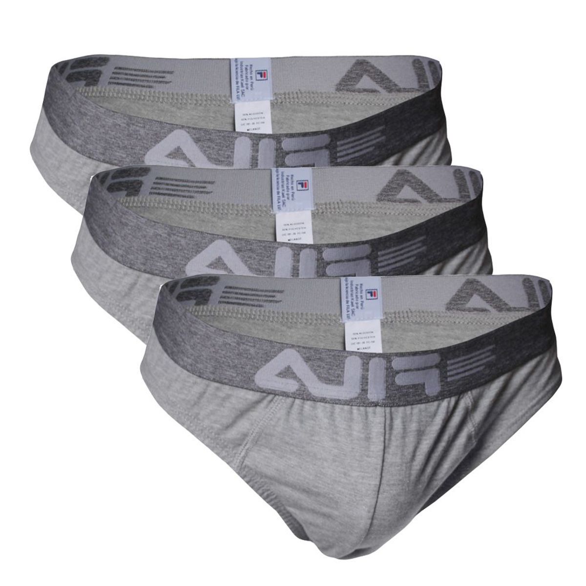 FILA - Pack x3 Trusa Fila Hombre Plomo Claro