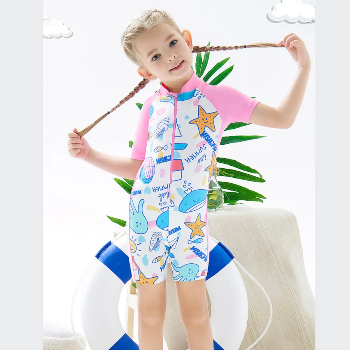 GENERICO - Bañador Baby YINGFA Enterizo Print Animado