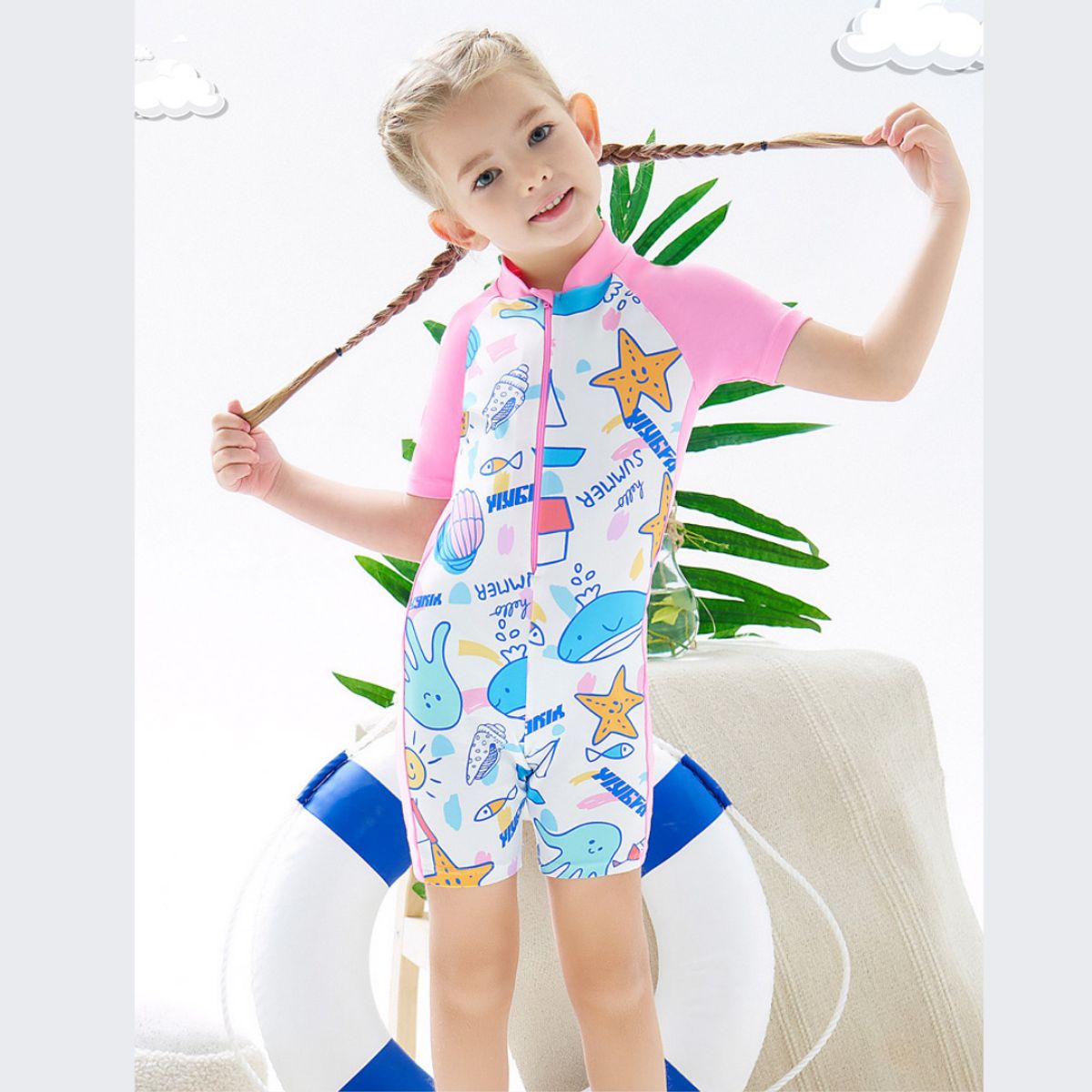 GENERICO - Bañador Baby YINGFA Enterizo Print Animado